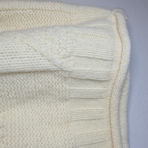 Doogan Donegal Pure New Wool Ireland Cable Knit Rolled Kneck Sweater NWOT - Picture 12 of 15